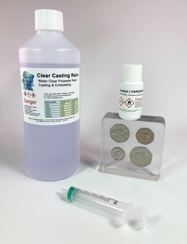 Water clear casting resin kit - casting,