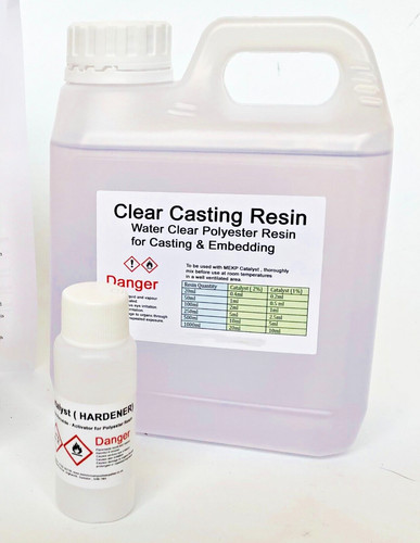 Clear resin 1kg - resin, water